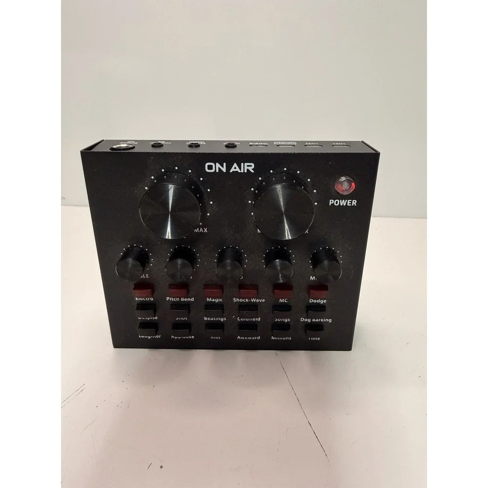 Live Sound Card‎ Audio Interface for Streaming Podcast Karaoke w/ Power Adapter